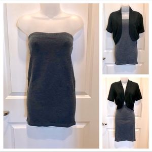 CAbi Gray Tube Sweater/Skirt NWT